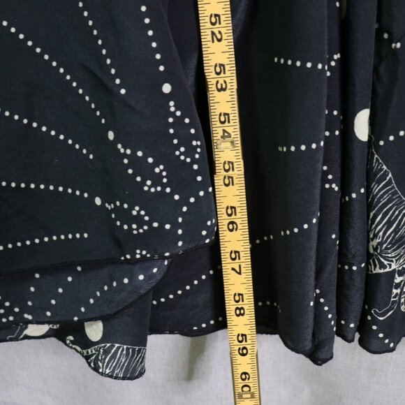 Johnny Was Rhea Maxi Dress XS Black Silk Tigers Sun Bursts Whimsigoth - Picture 16 of 16